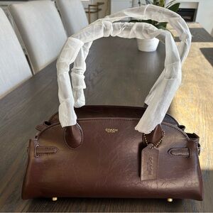 Coach Empire Carryall Satchel Shoulder 34 Gazed BROWN (COFFEE) BAG